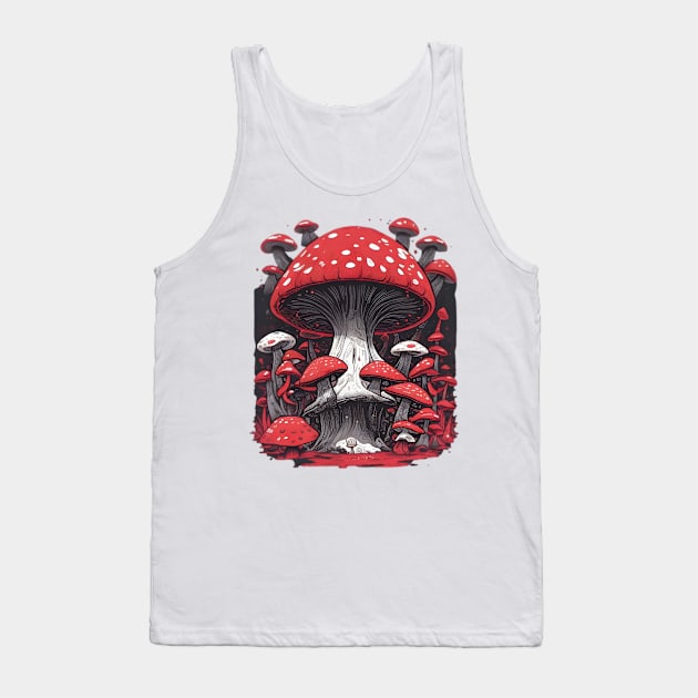 Fantasy art illustration of mushrooms Tank Top by emofix